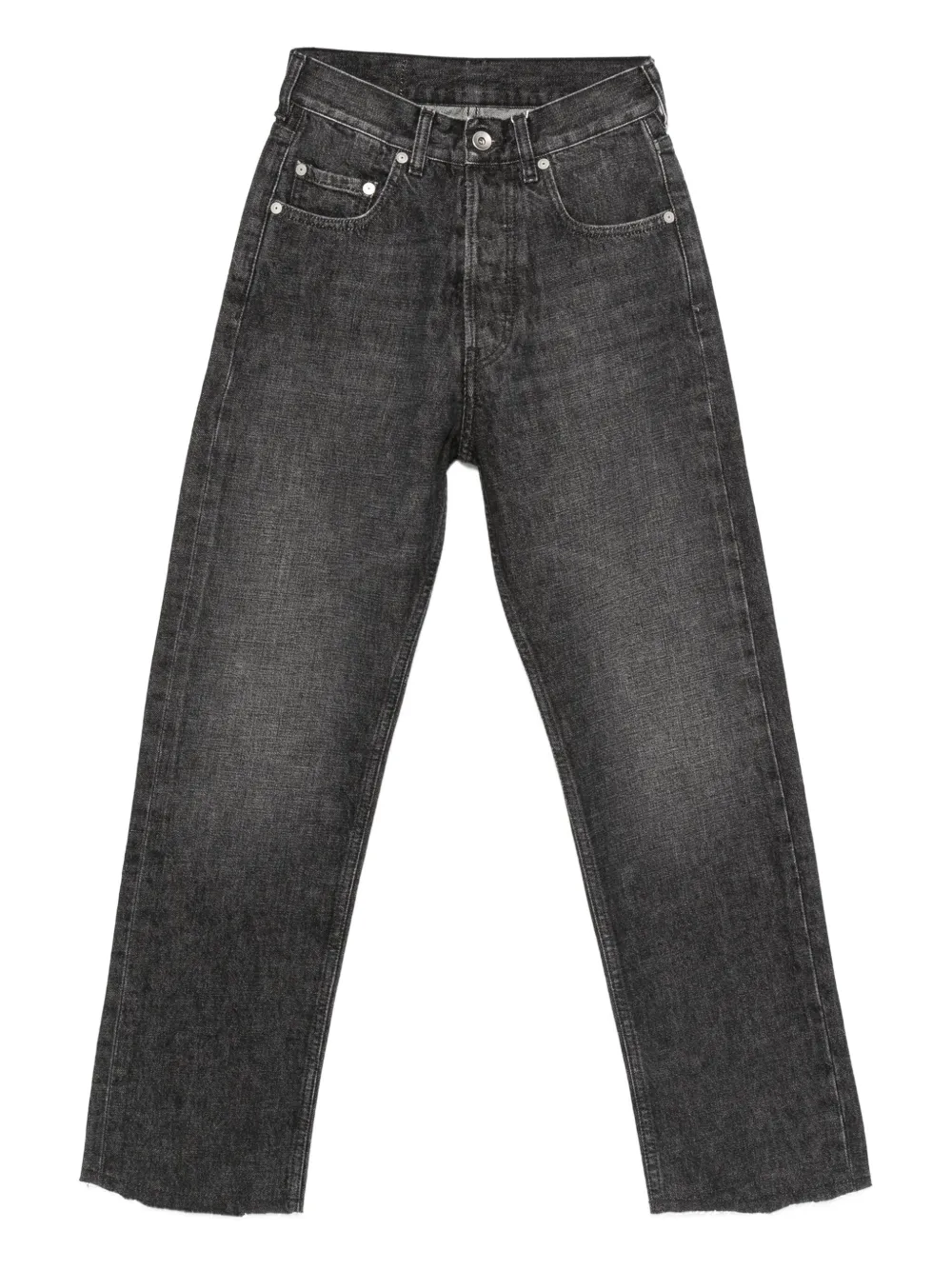 Maison Margiela フレイド ストレートジーンズ - ブラック Maison Margiela フレイド ストレートジーンズ - ブラック