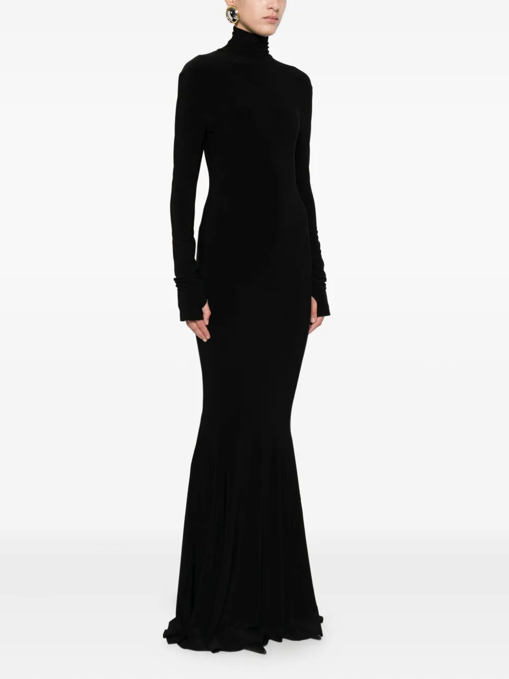 Norma Kamali Jurk met lange mouwen Zwart