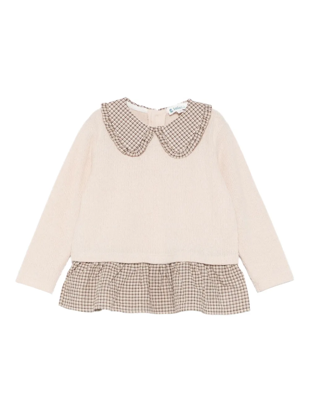 LALALU checked layered top | Neutrals | Image 1