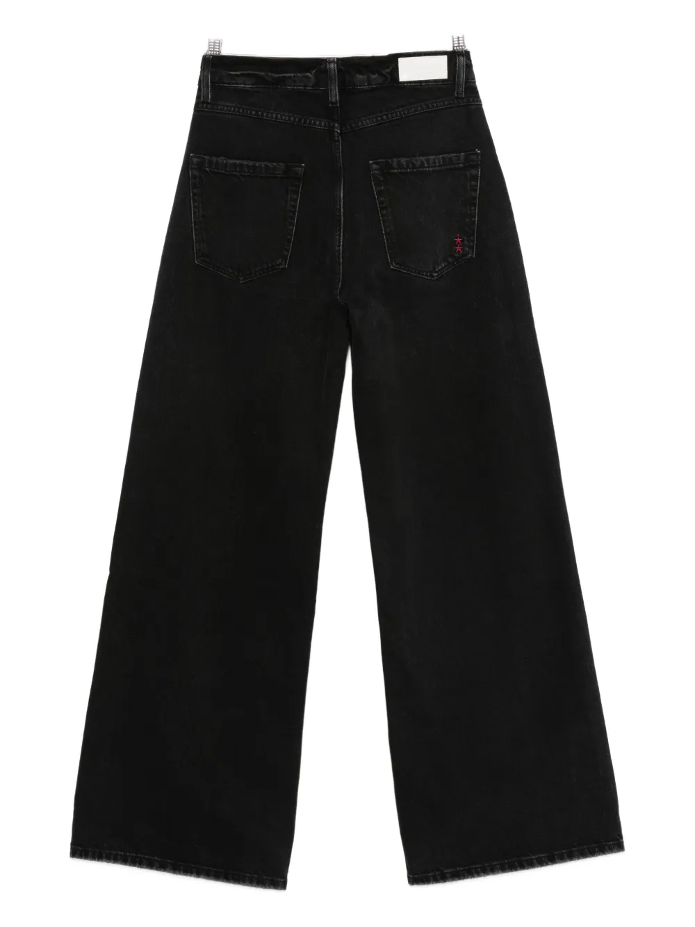 ICON DENIM cotton wide-leg jeans - Zwart