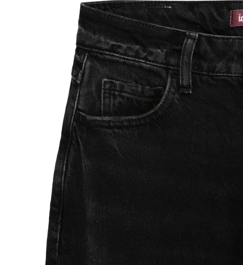 ICON DENIM Jeans met wijde pijpen Zwart