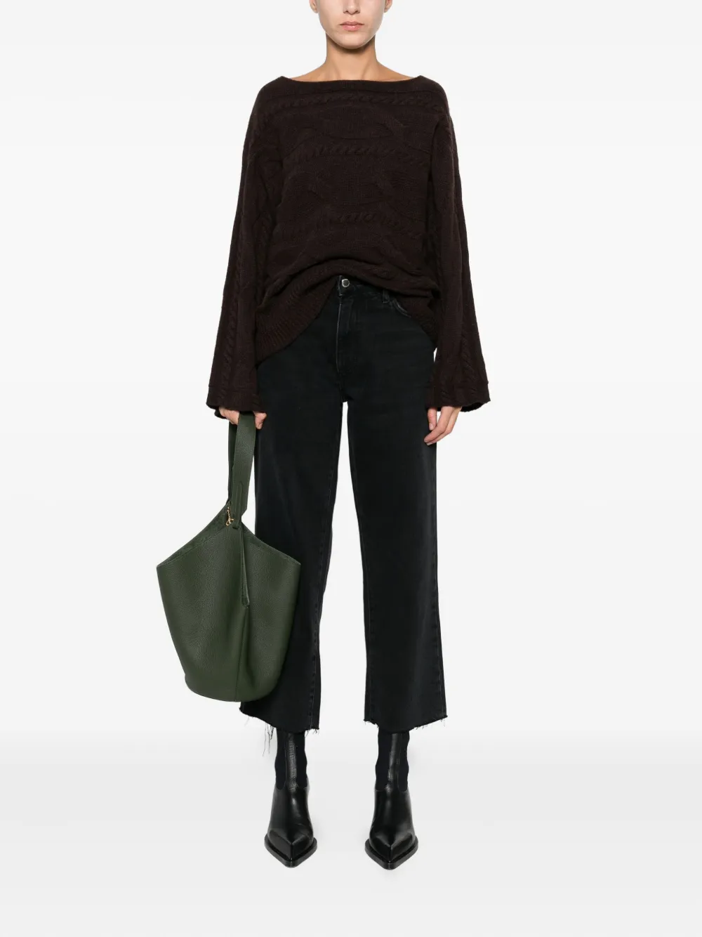 ICON DENIM logo-patch jeans - Zwart