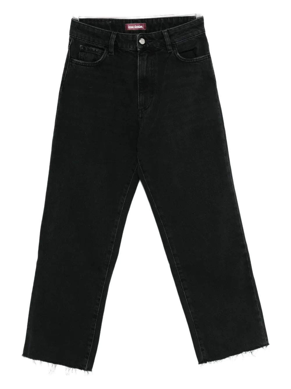 Icon Denim Logo-patch Jeans In Black