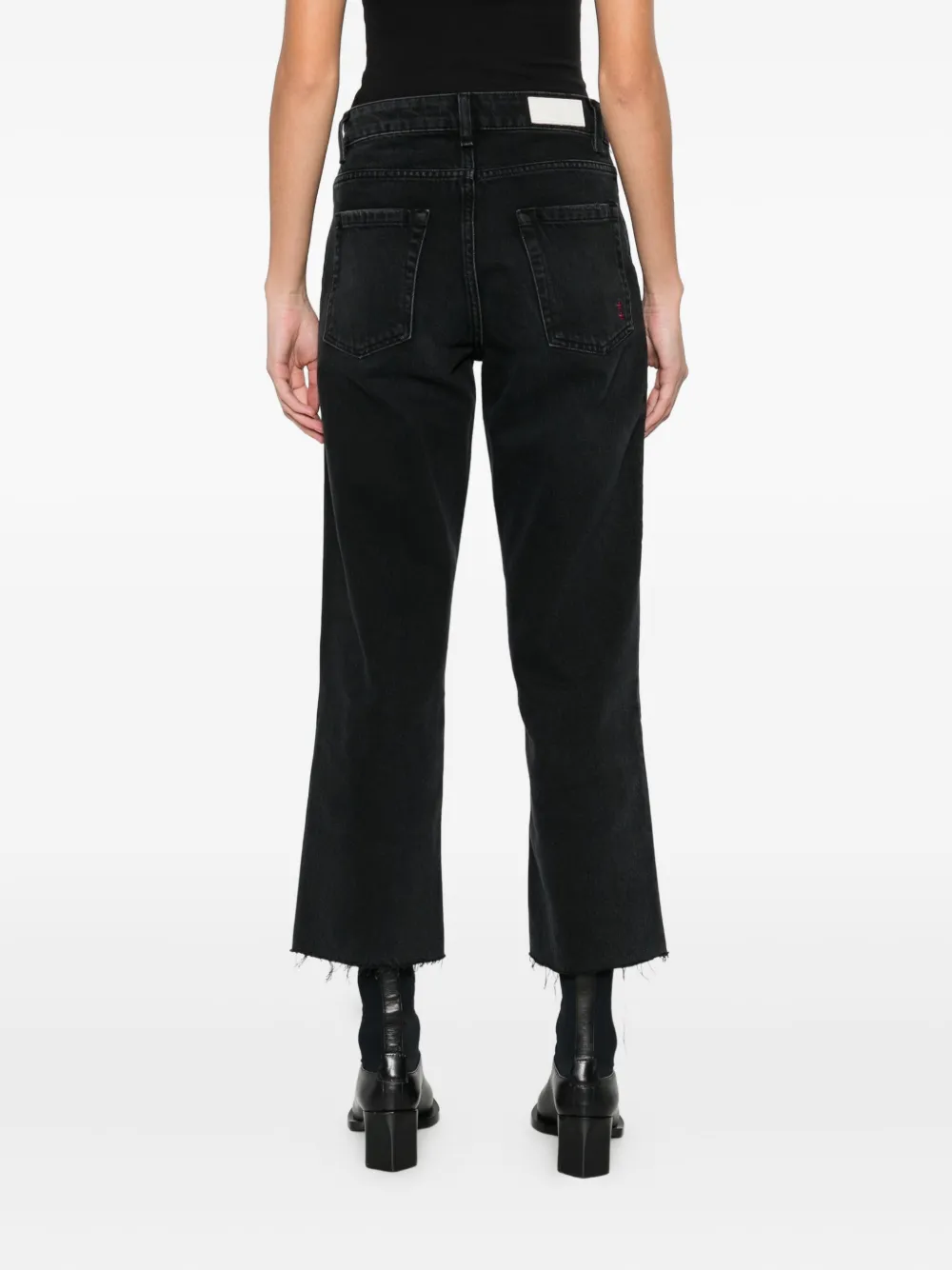 Icon Denim Logo-patch Jeans In Black