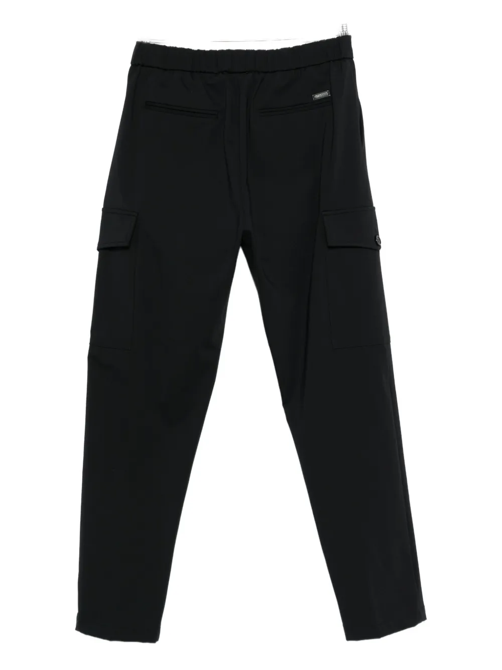 LES HOMMES Broek met logoplakkaat - Zwart