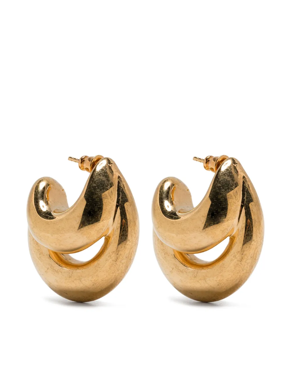 Panconesi arracadas con diseño esculpido | dorado | Image 1