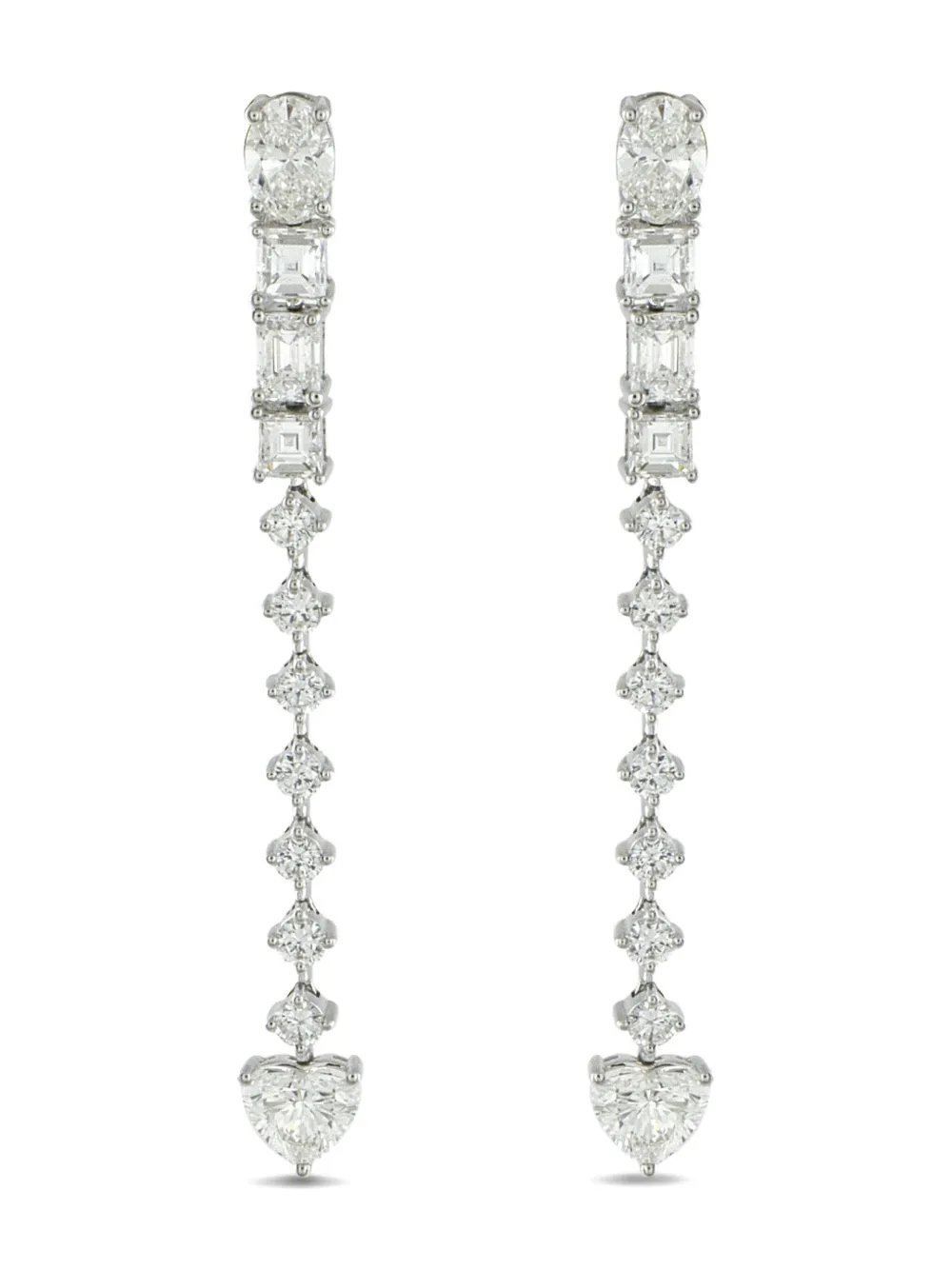 LB Exclusive 18K white gold diamond earrings - Silber