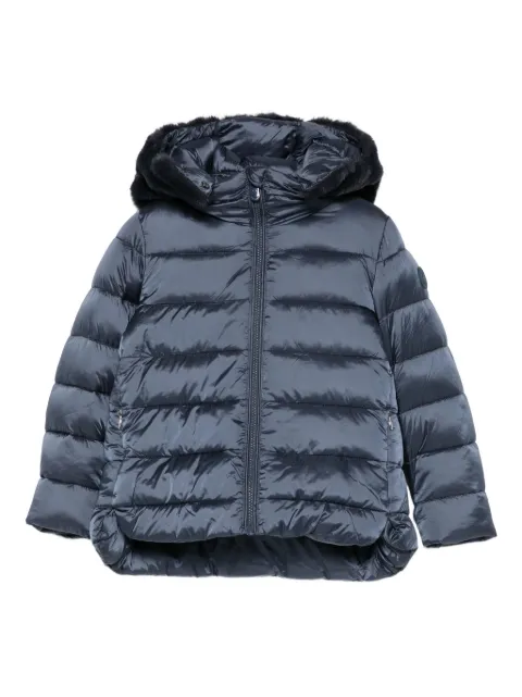 Save The Duck Kids faux-fur hooded padded jacket