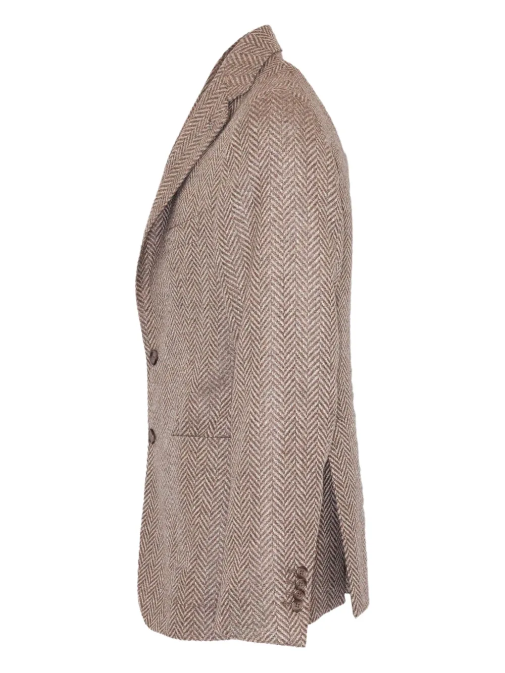 Tagliatore Geweven blazer met visgraatpatroonn Bruin