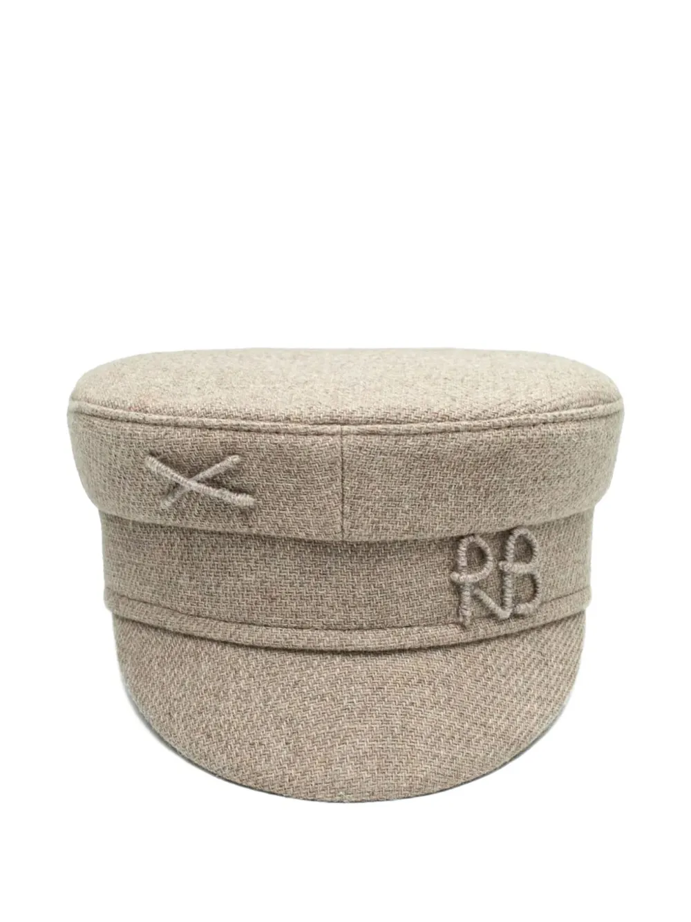 Ruslan Baginskiy Monogram Baker Boy Cap In Brown