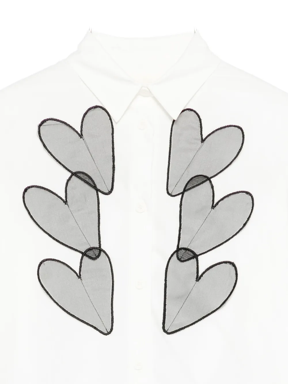 Simonetta Heart-appliqué Shirt In White