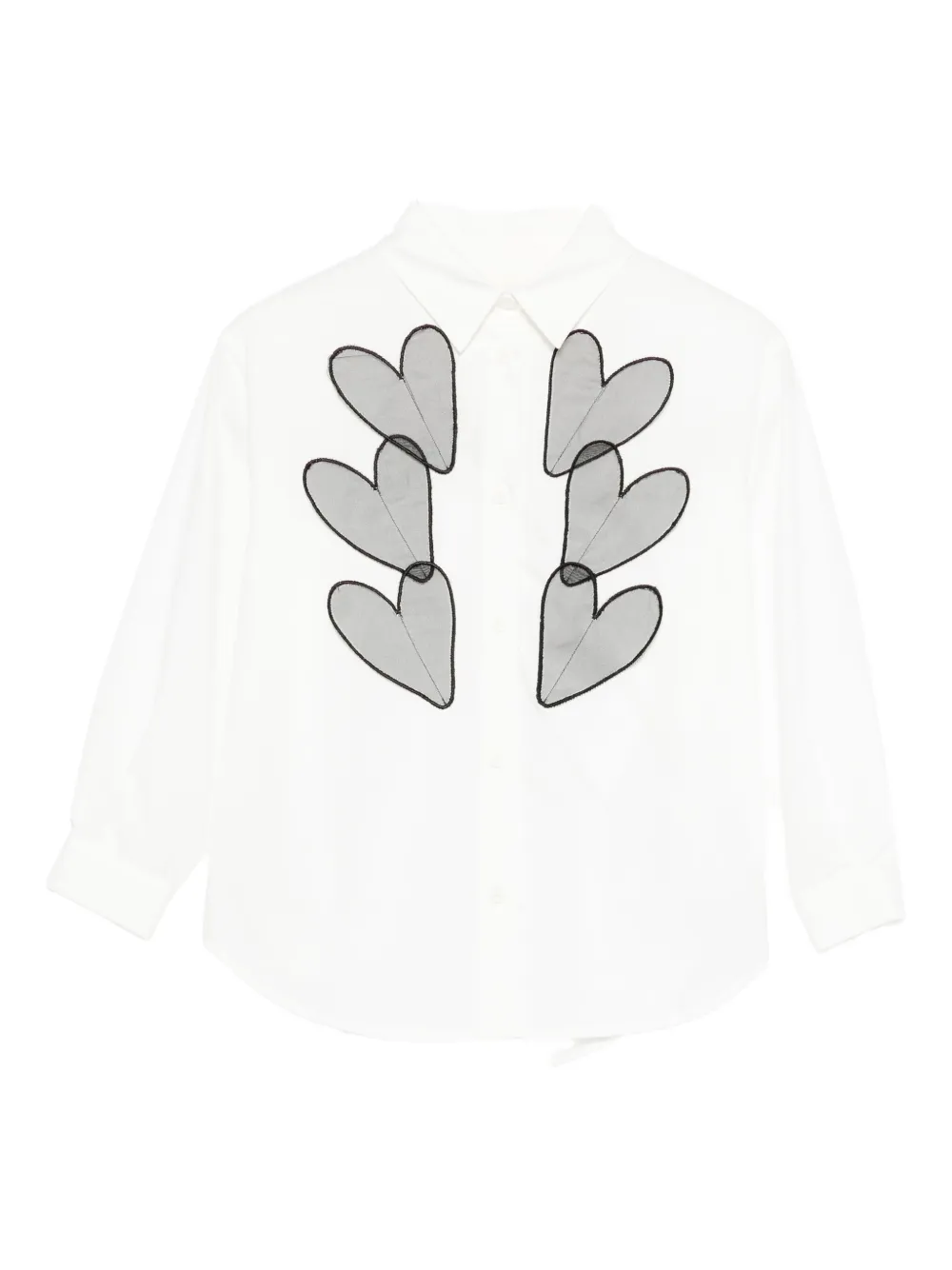 Simonetta Heart-appliqué Shirt In White