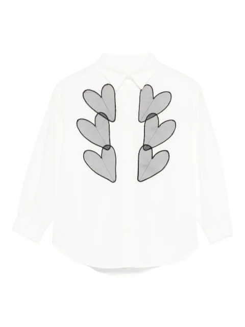 Simonetta heart-appliqué shirt 