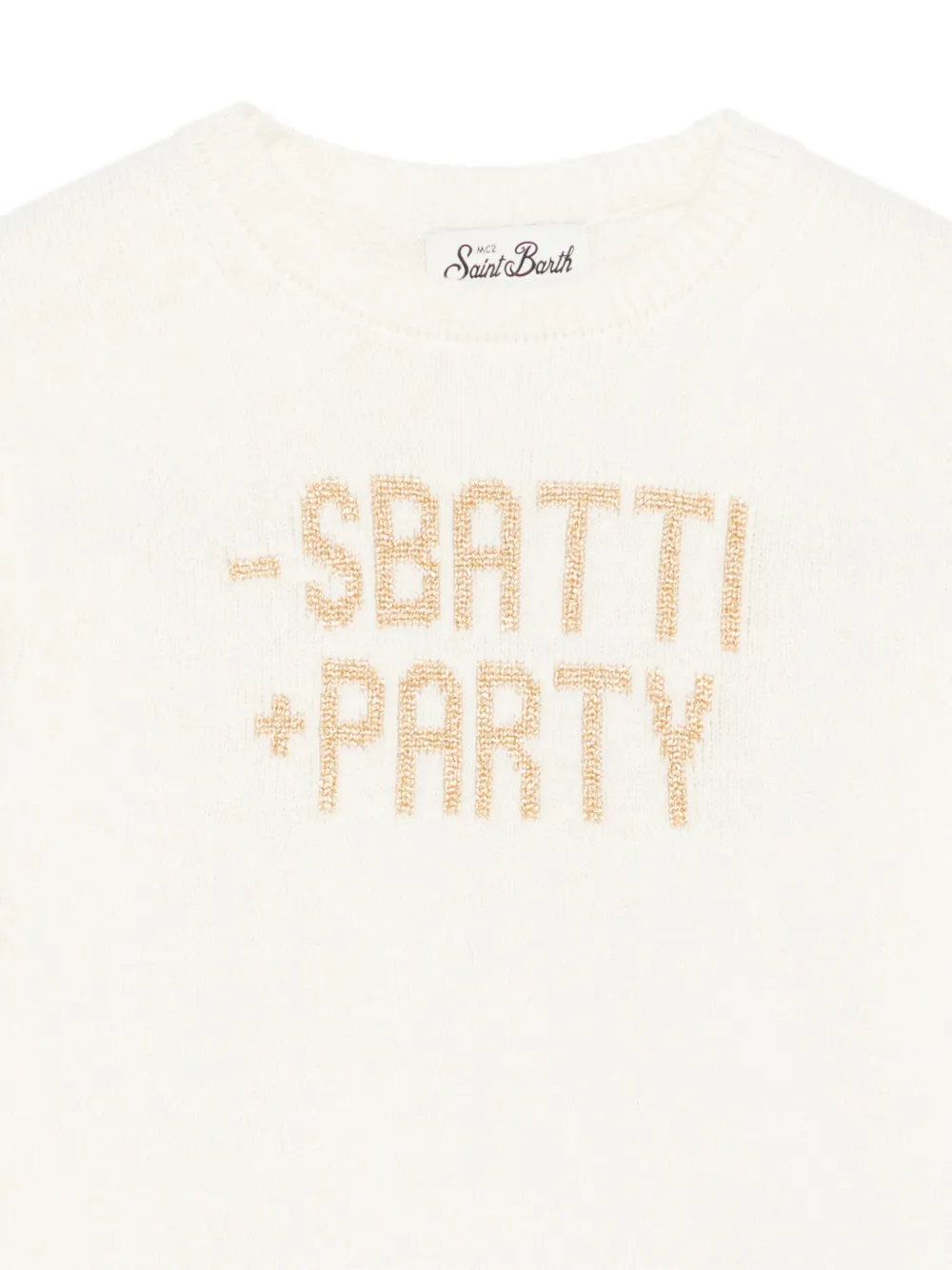 MC2 Saint Barth Kids Intarsia trui Wit