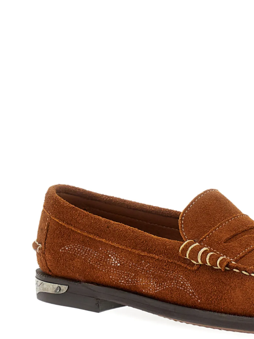 Sebago Decorative-stitching Loafers In Brown
