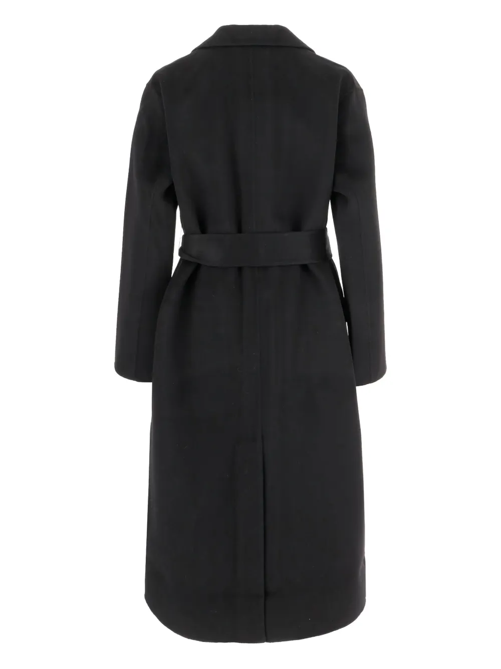 Aspesi Single-breasted Wool Coat In Black