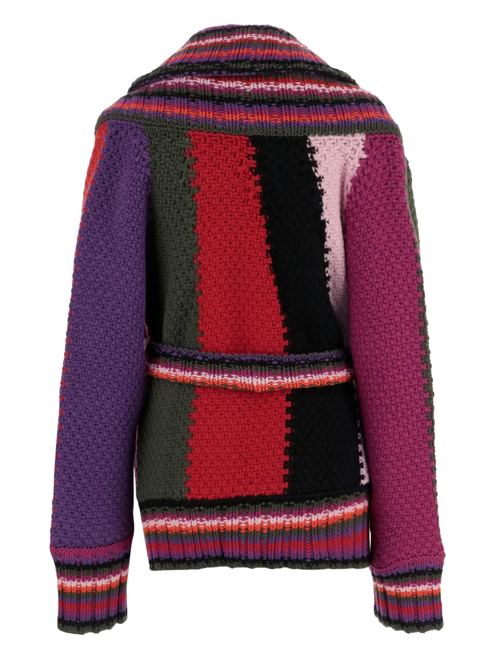 Pucci Orchids Print Oversized Colorblock Cardigan Clothing In Multi