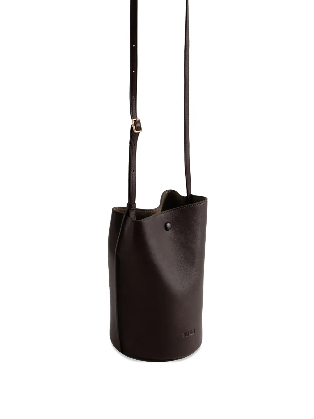 Yu Mei Phoebe Strap Bucket Bag In Brown