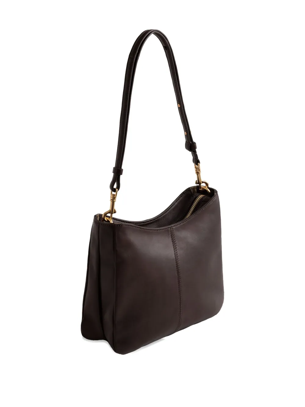 Yu Mei Joan Zip Shoulder Bag In Brown