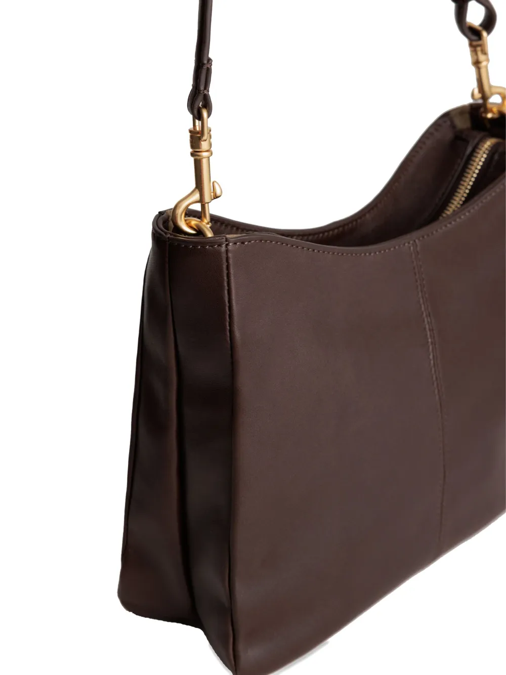 Yu Mei Joan Zip Shoulder Bag In Brown