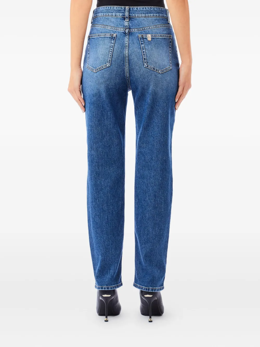 LIU JO cotton straight jeans - Blauw