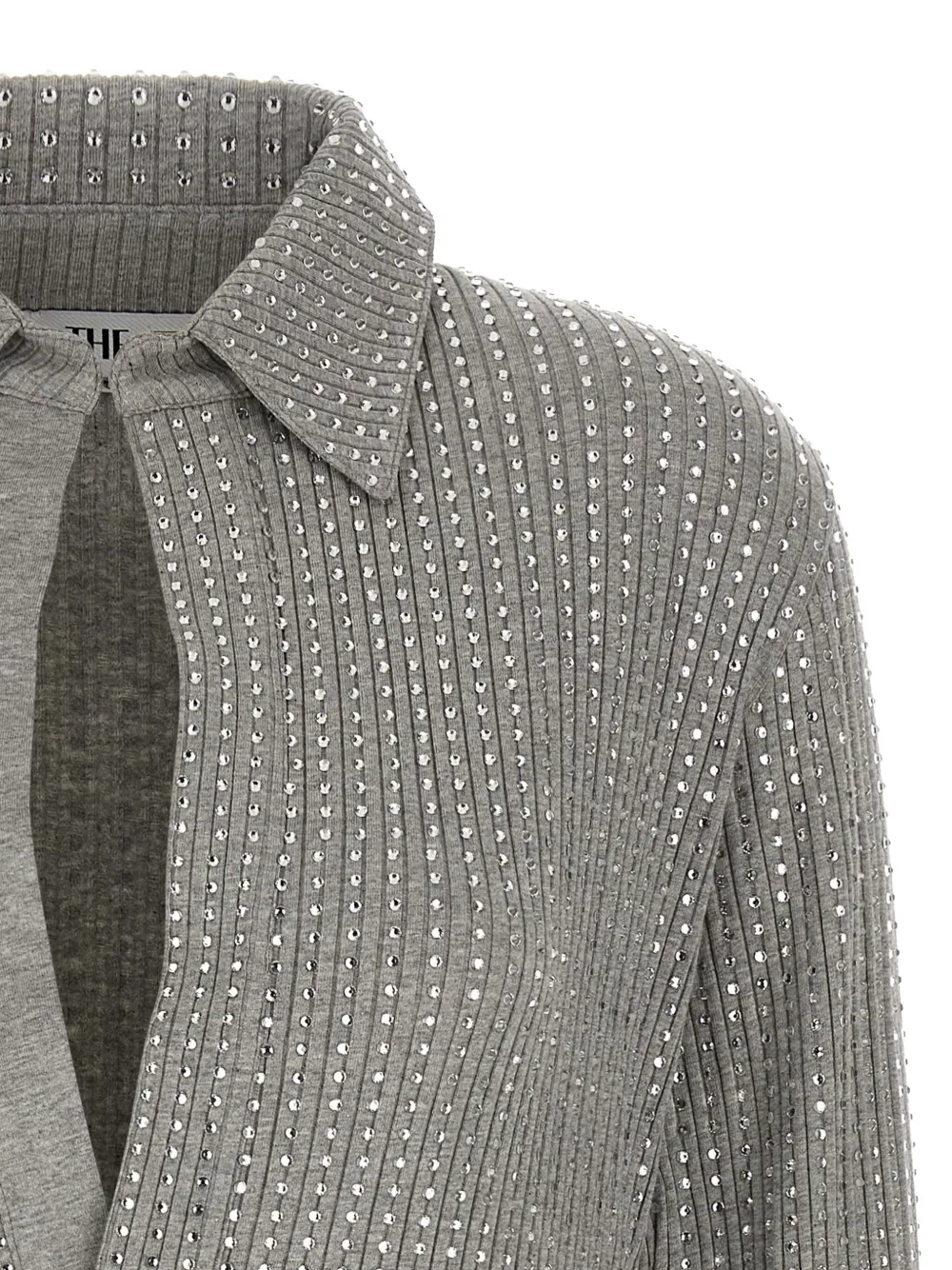 The Attico Jurk met stras-applicatie Grijs