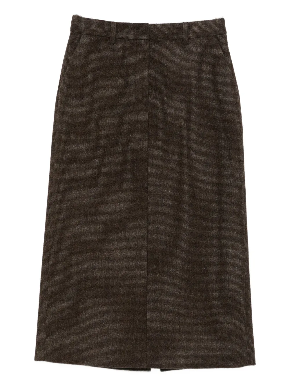 DUNST knitted midi skirt | Brown | Image 1