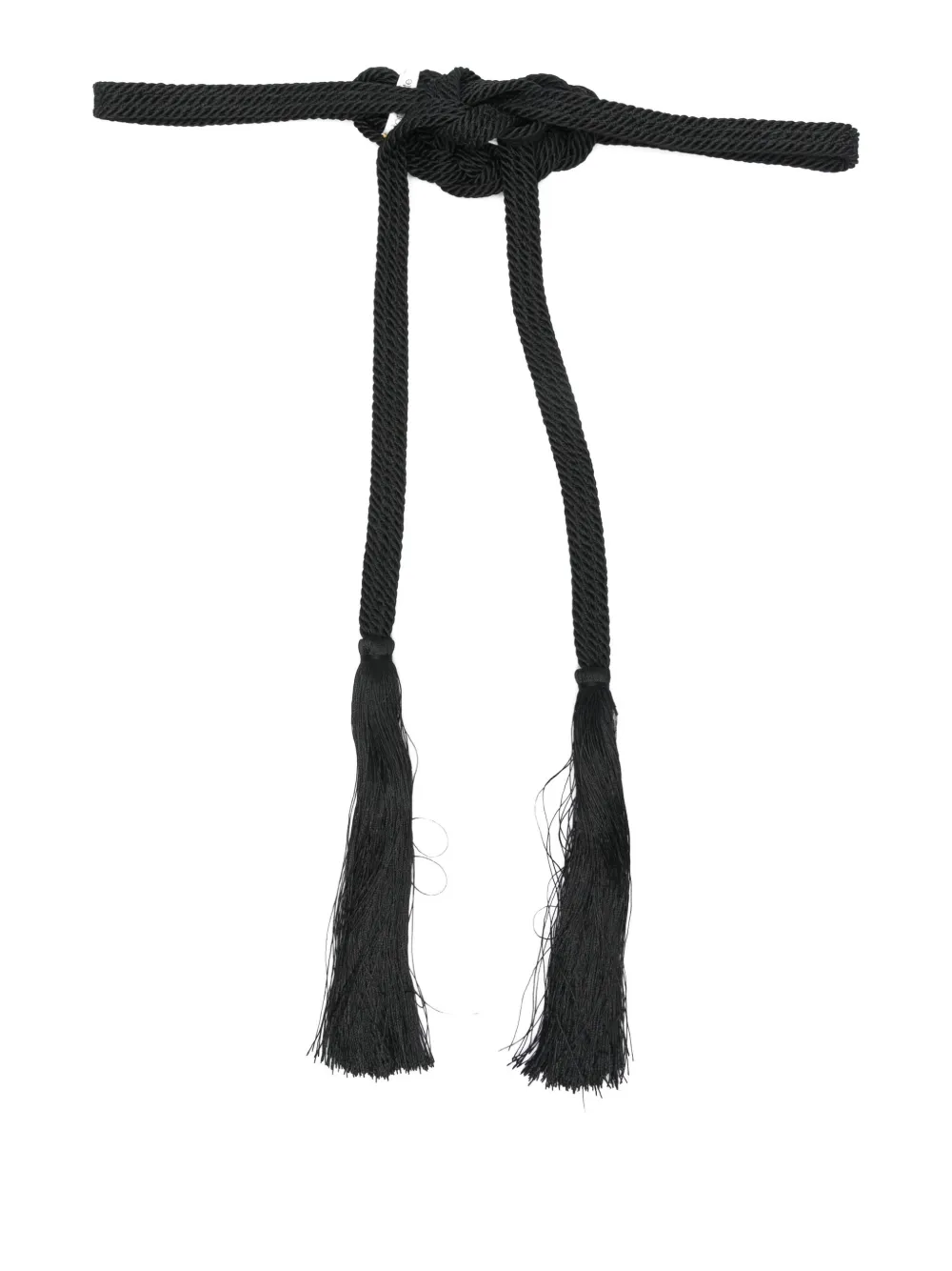 Forte Forte Braided Tassel End Belts Collection In Black