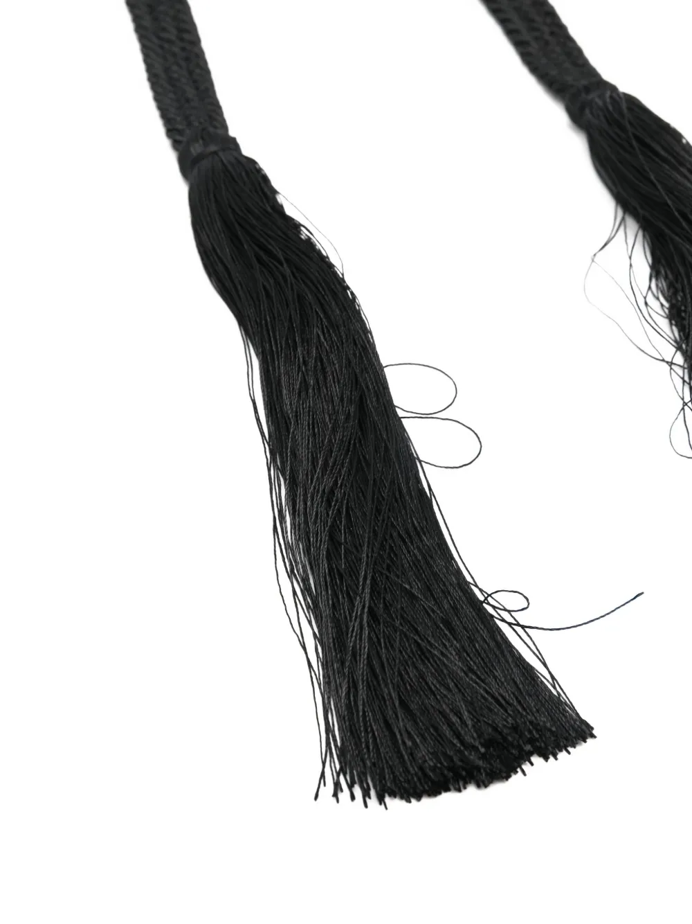 Forte Forte Braided Tassel End Belts Collection In Black