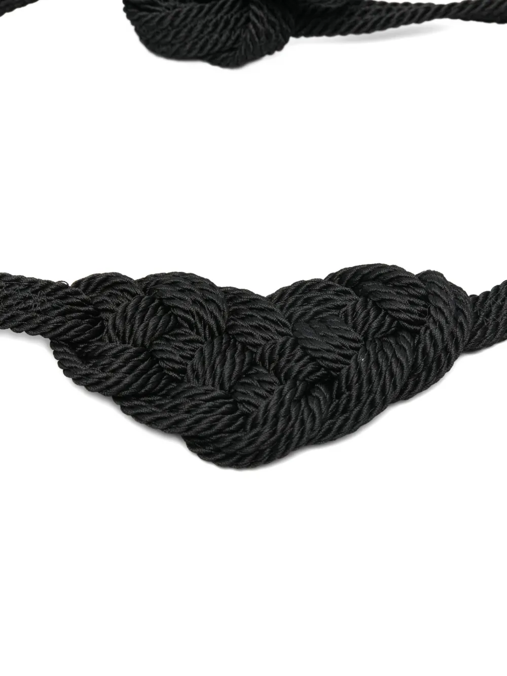 Forte Forte knotted tassel belt - Zwart