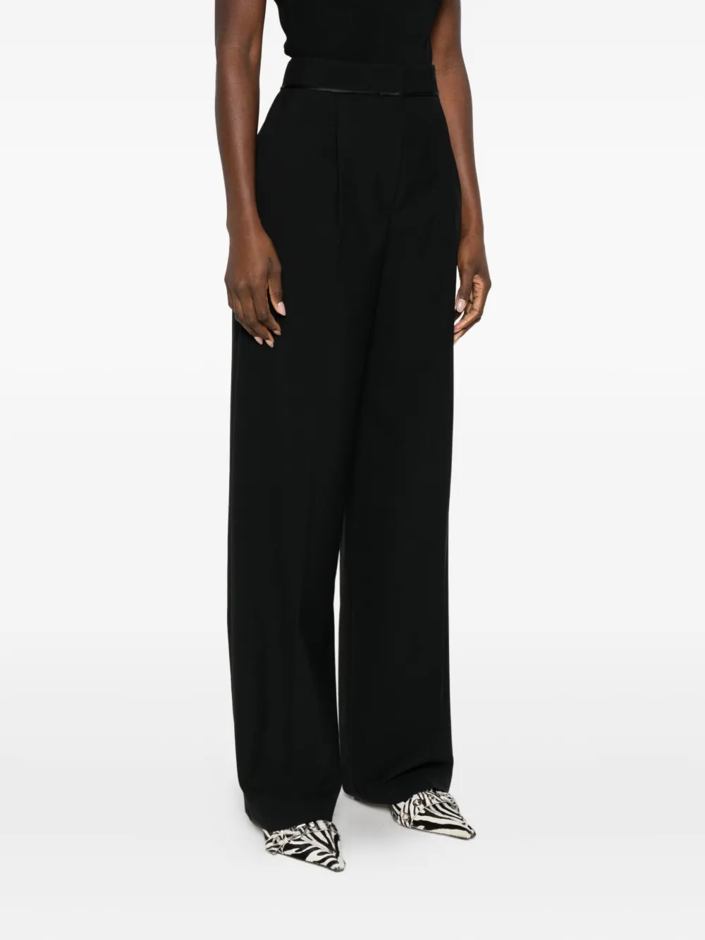 Forte Forte Wide-leg Trousers With High Waist In Black