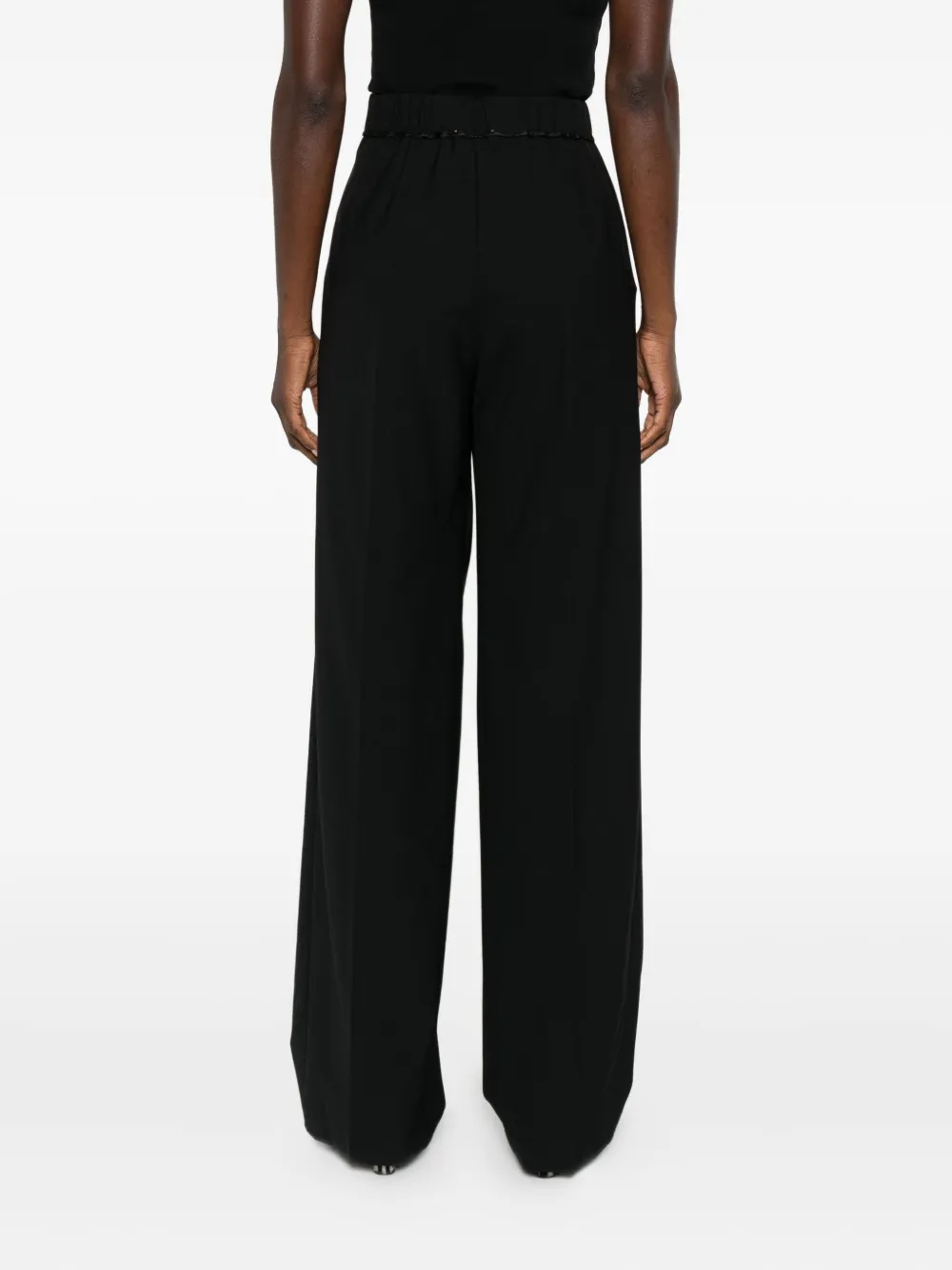 Forte Forte Wide-leg Trousers With High Waist In Black
