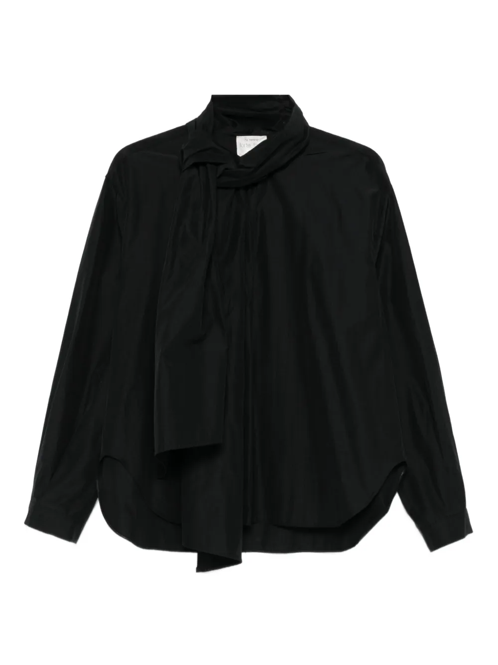 Forte Forte camisa con moño en el cuello | negro | Image 1