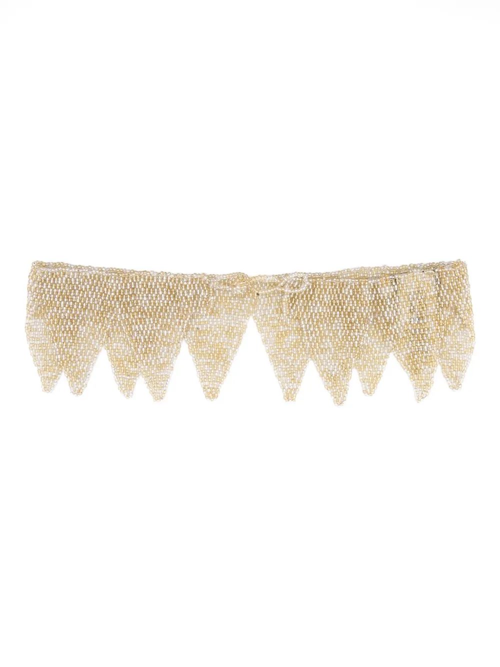 Forte Forte triangle glass-beaded necklace - Zilver