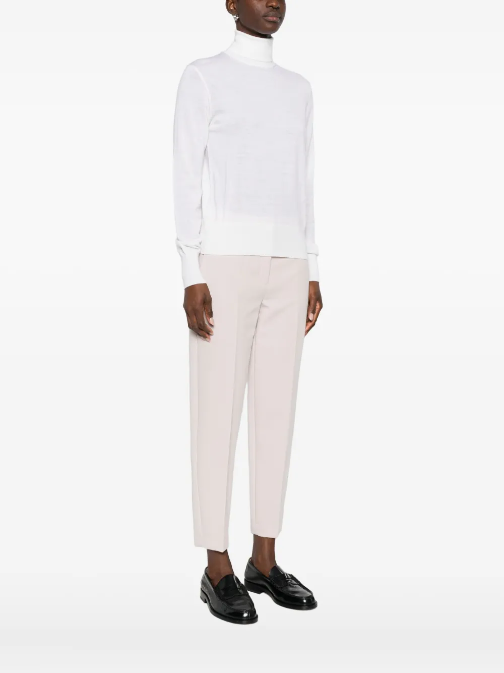 Forte Forte Wool Turtle-neck Sweater In White