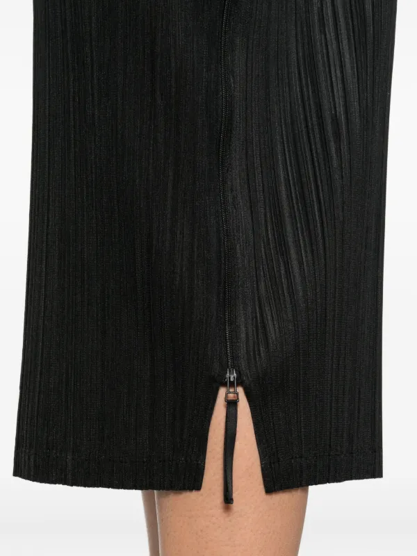 Pleats Please Issey Miyake plissé-effect Midi Dress | Black | FARFETCH