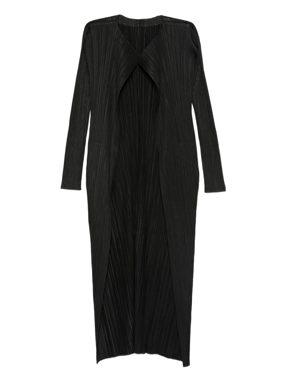 Pleats Please Issey Miyake cardigan plissé à design ouvert | noir | Image 1