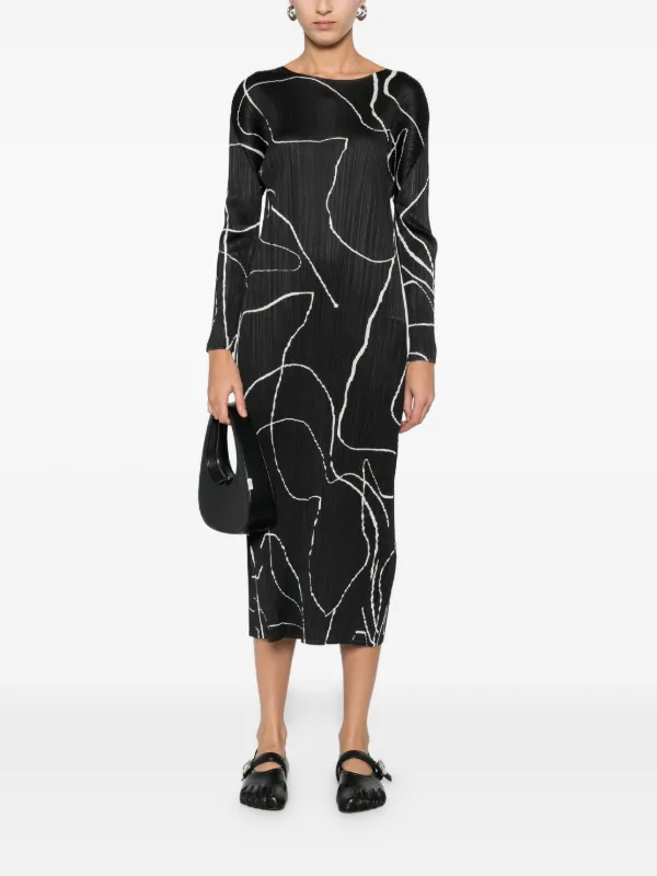 Pleats Please Issey Miyake プリーツ ドレス | ブラック | FARFETCH JP