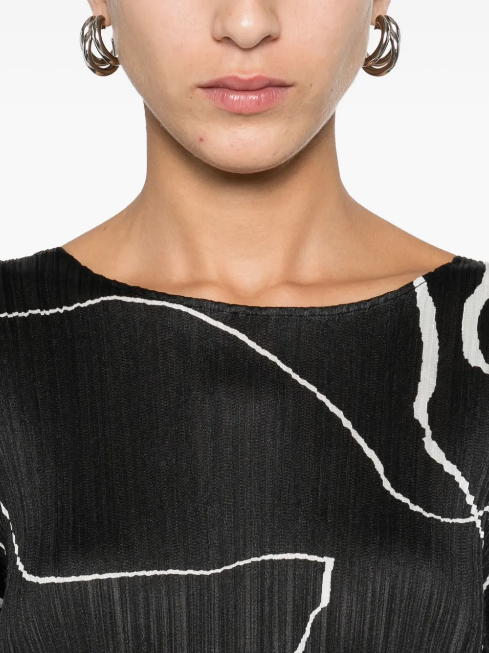 Issey Miyake Plissé-effect Midi Dress In Black