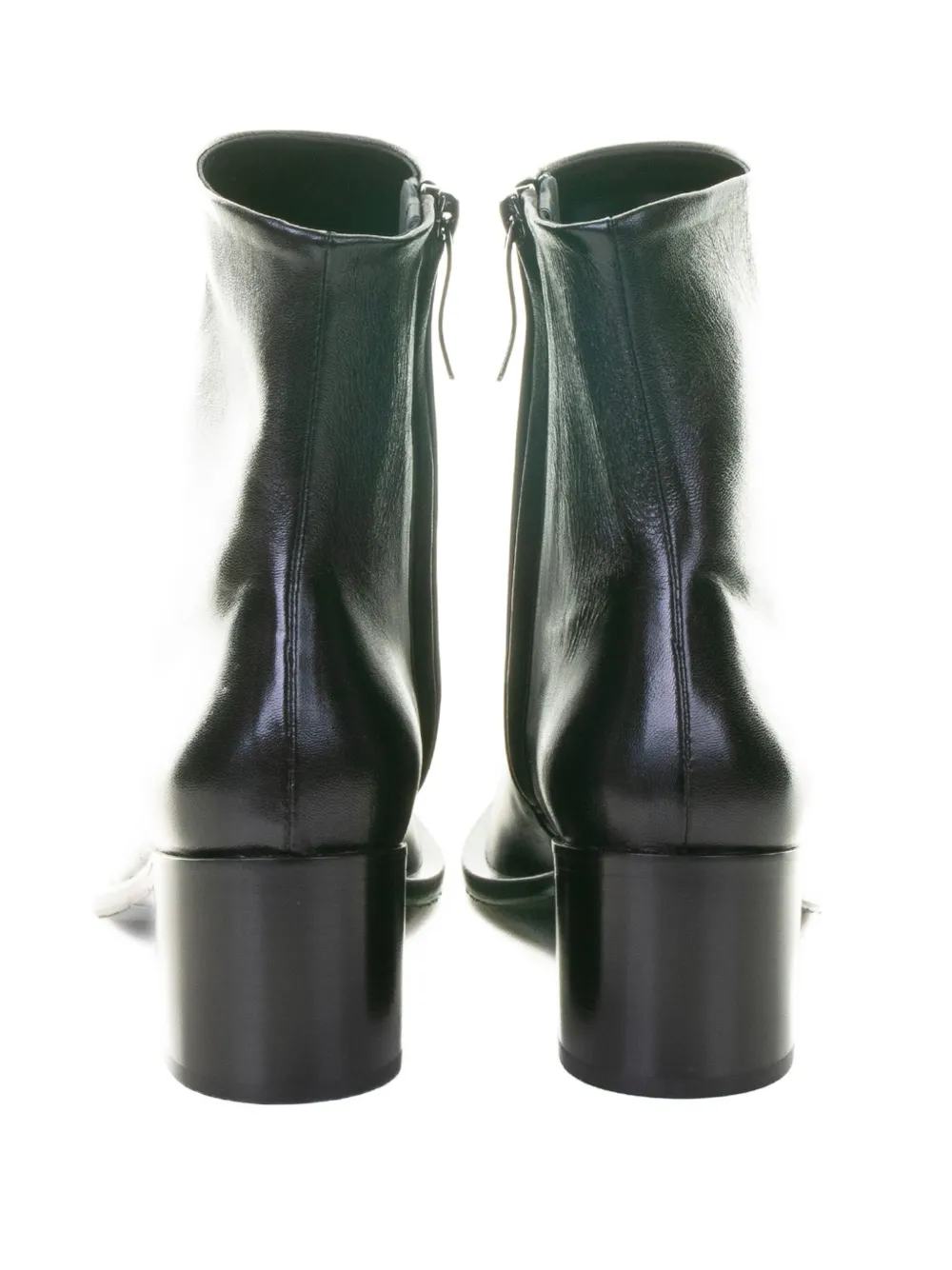 Lorenzo Masiero Leather Ankle Boots In Black