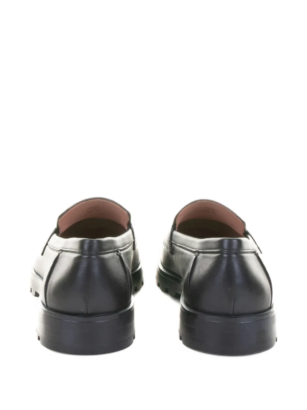 Santoni Leren loafers Zwart
