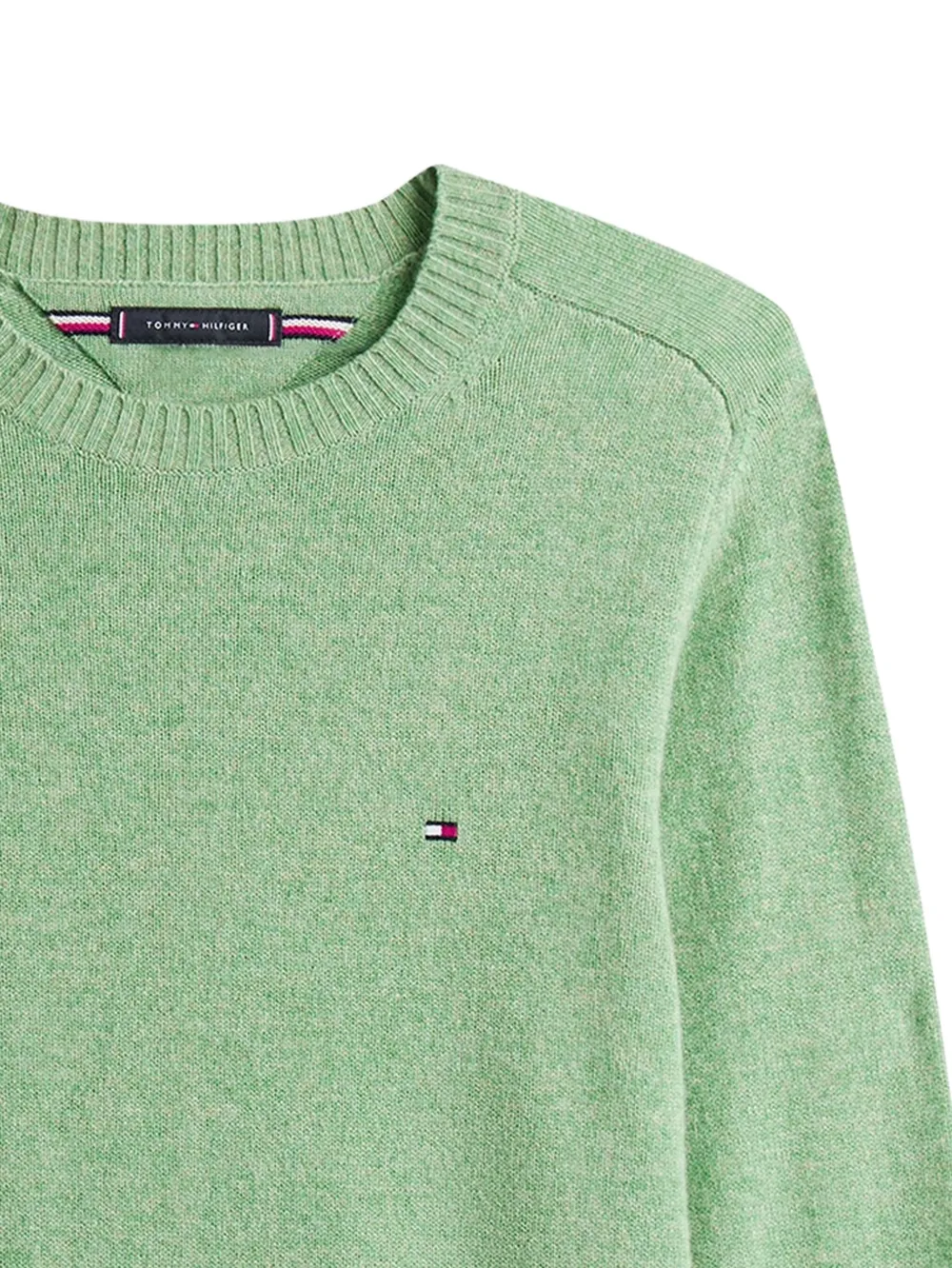 Tommy Hilfiger logo-detail crew-neck sweater - Groen