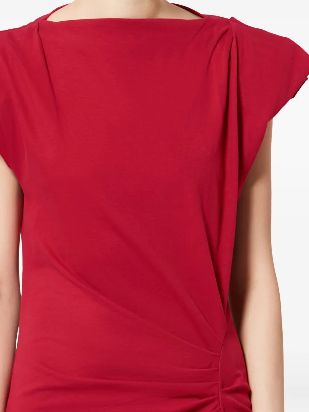 Isabel Marant Nadela Draped Slit Maxi Dress In Red