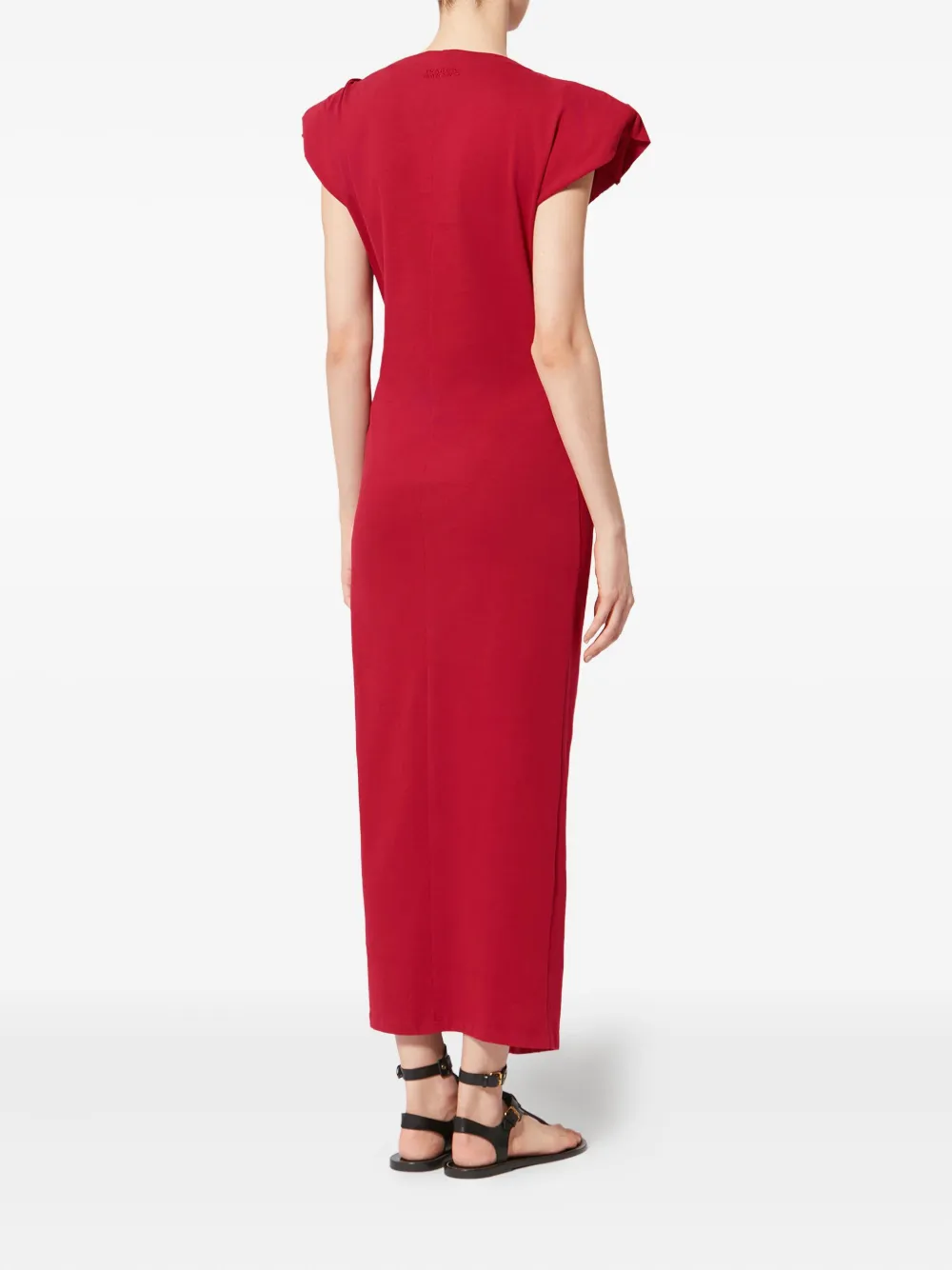 Isabel Marant Nadela Draped Slit Maxi Dress In Red