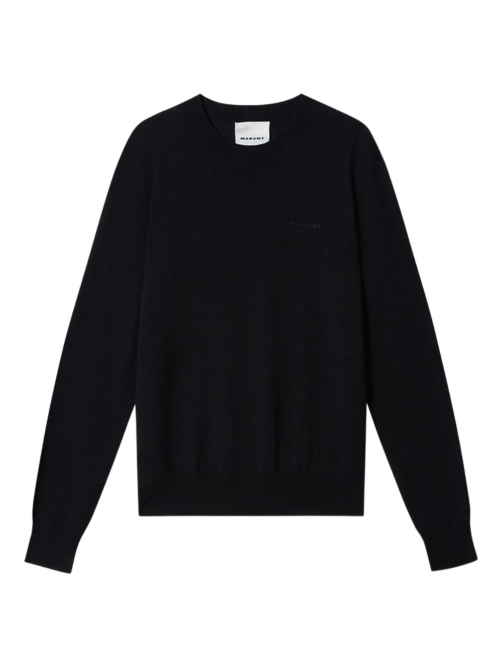 MARANT Basile ribbed embroidered-logo sweater | Blue | Image 1