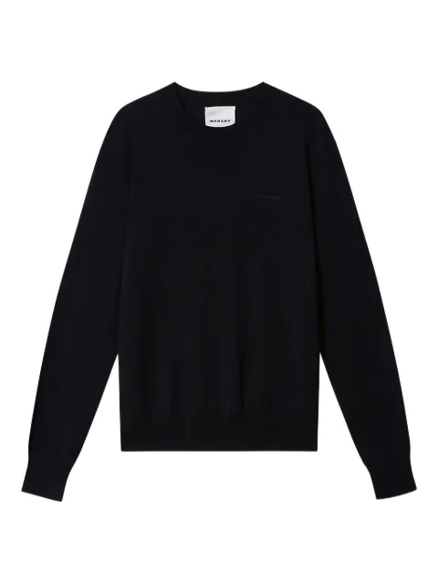 ISABEL MARANT Basile ribbed embroidered-logo sweater