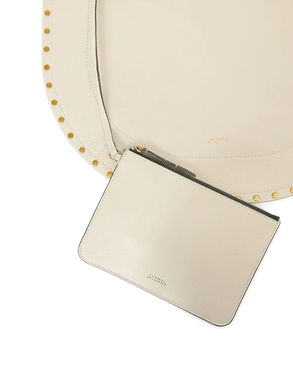 Isabel Marant Oskan Studded Shoulder Bag In Neutral