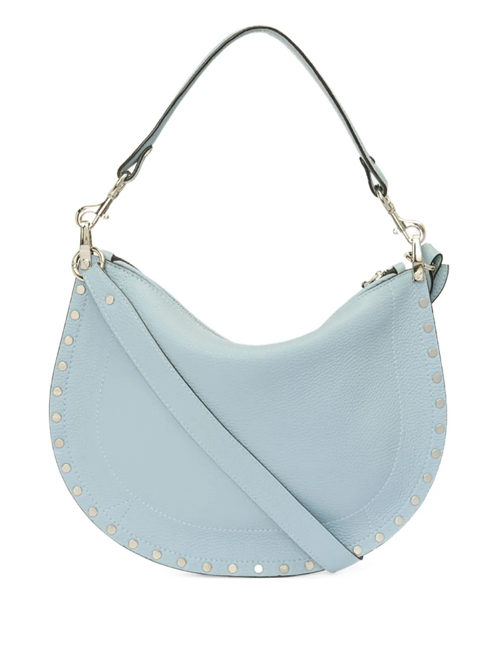 ISABEL MARANT Oskan Soft Zip leren crossbodytas Blauw