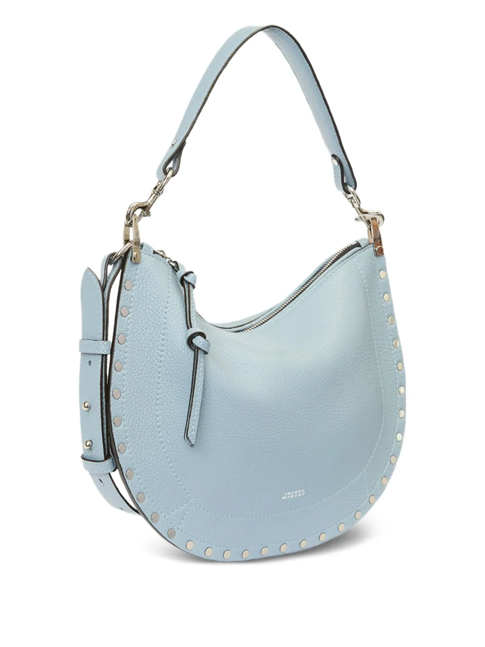 ISABEL MARANT Oskan Soft Zip leren crossbodytas Blauw