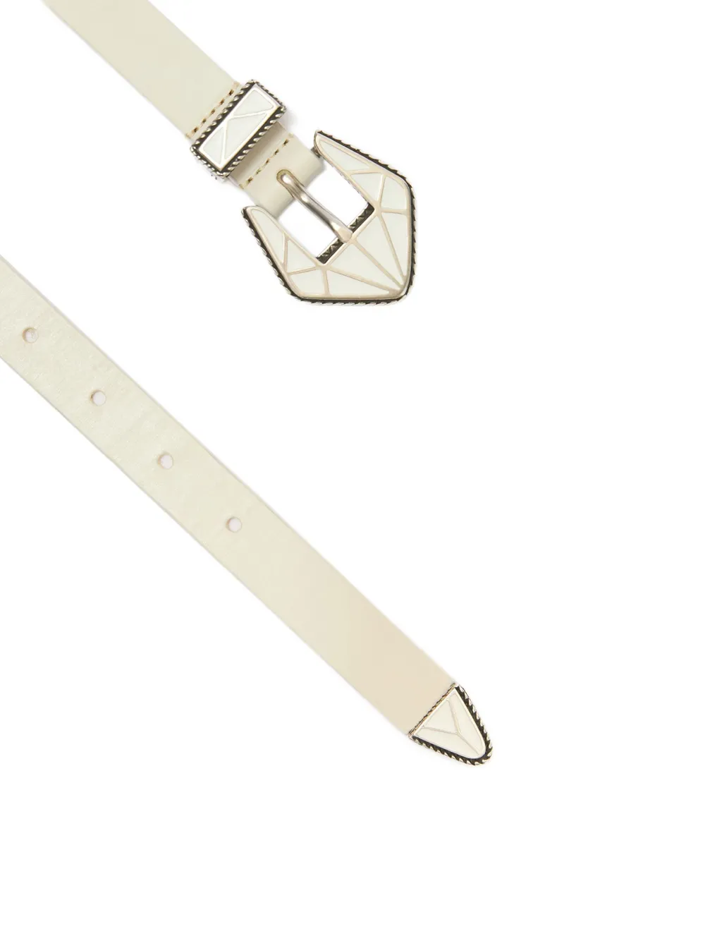 ISABEL MARANT Coraline riem met geometrische gesp Beige